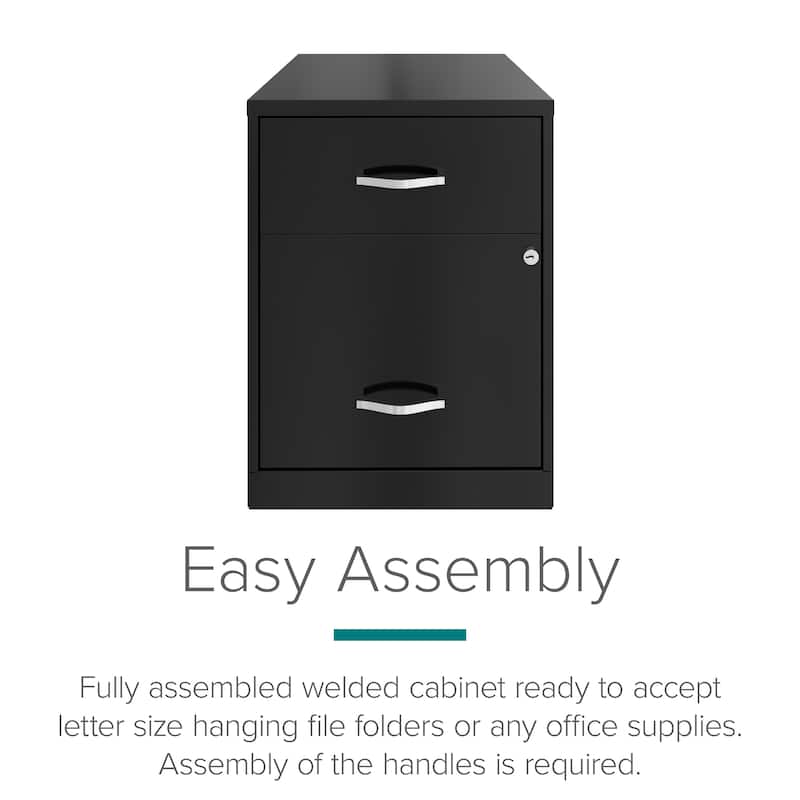 Space Solutions 18" Deep 2 Drawer Letter Width Vertical File Cabinet with Accessory Drawer