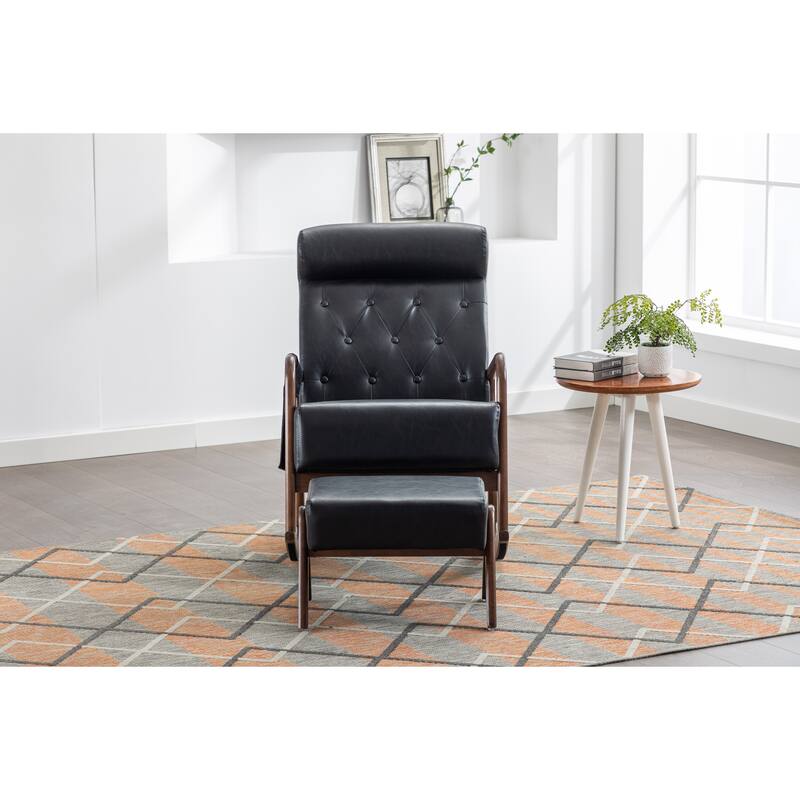 Rocking Armchair With Ottoman for Living Room