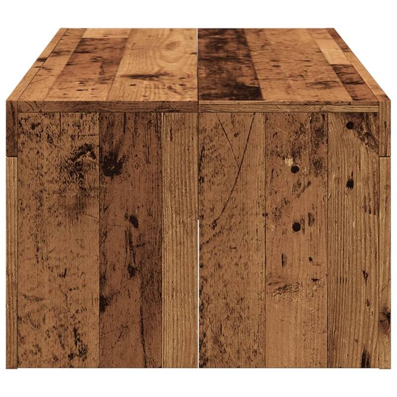 vidaXL Coffee Table Old wood Engineered wood 40.2 x 19.7 x 13.8 in - 19.7 x 40.2 x 13.8 in