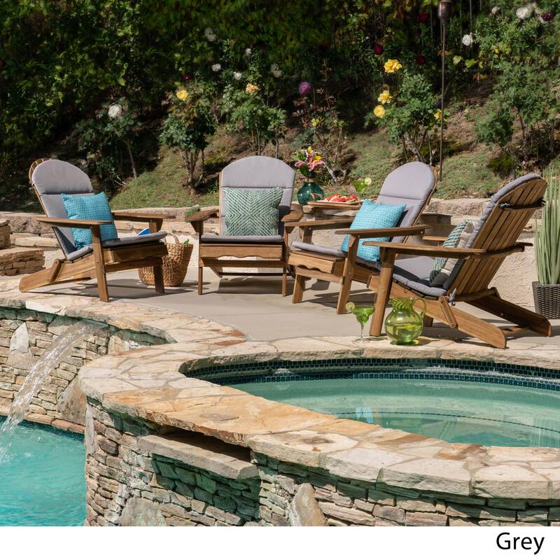 Malibu Outdoor Adirondack Chair Cushion (Set of 4) by Christopher Knight Home