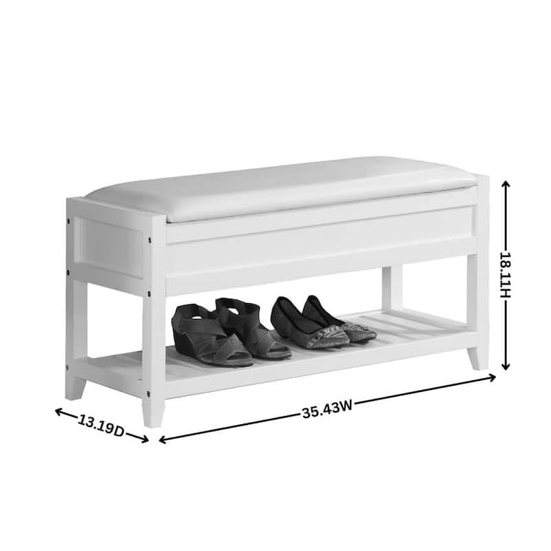 Porch & Den Humes Storage Shoe Bench
