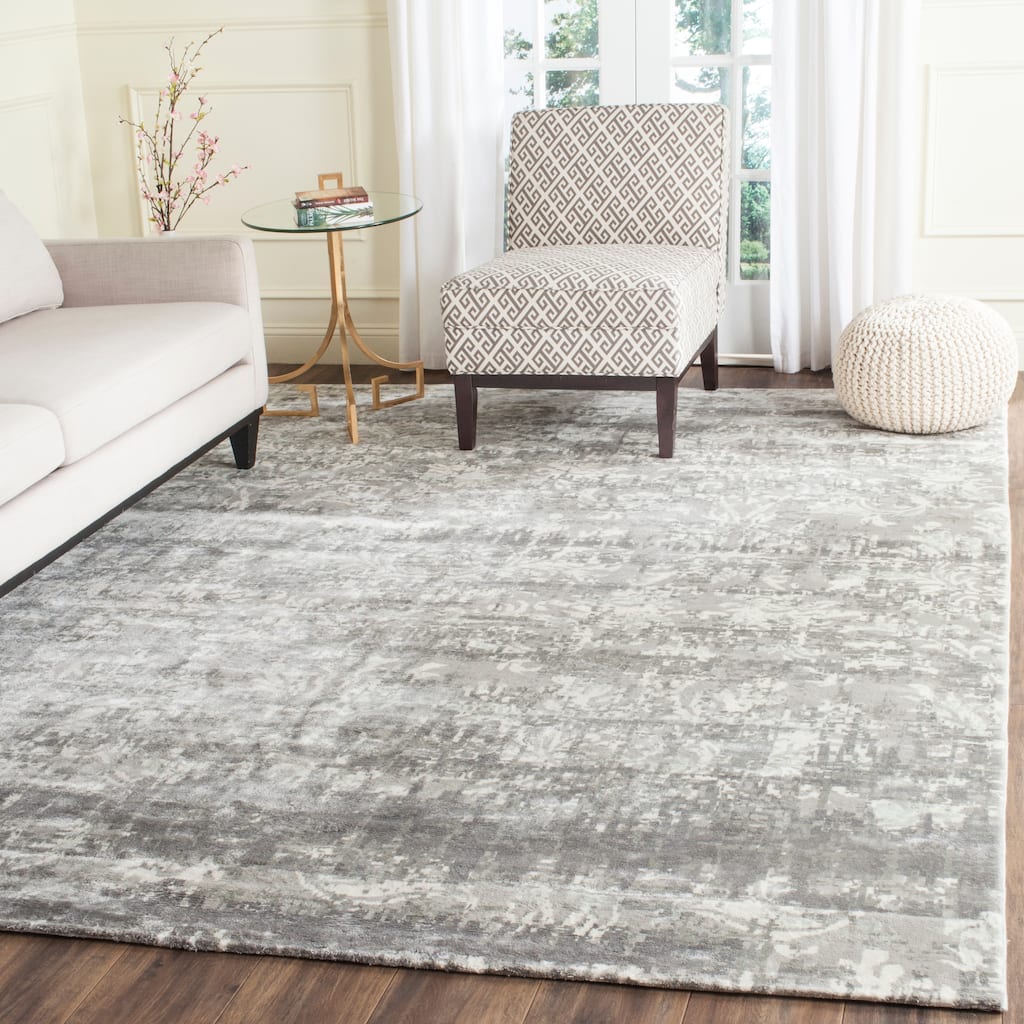 SAFAVIEH Couture Hand-knotted Tibetan Aleandra Modern Hand-spun Wool Rug