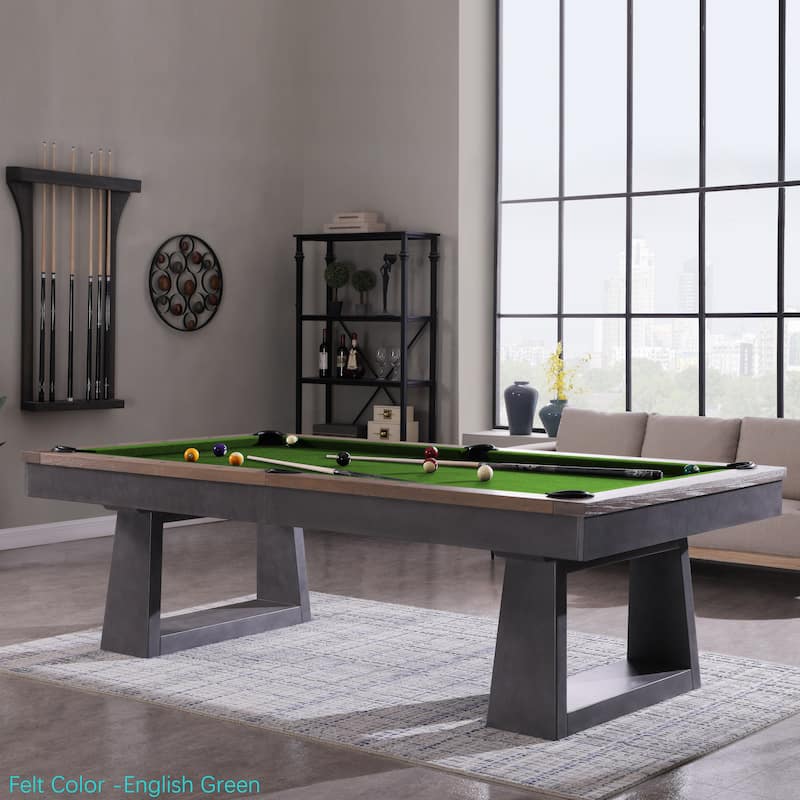 HESTON 8ft Billiard Slate Pool Table - Green