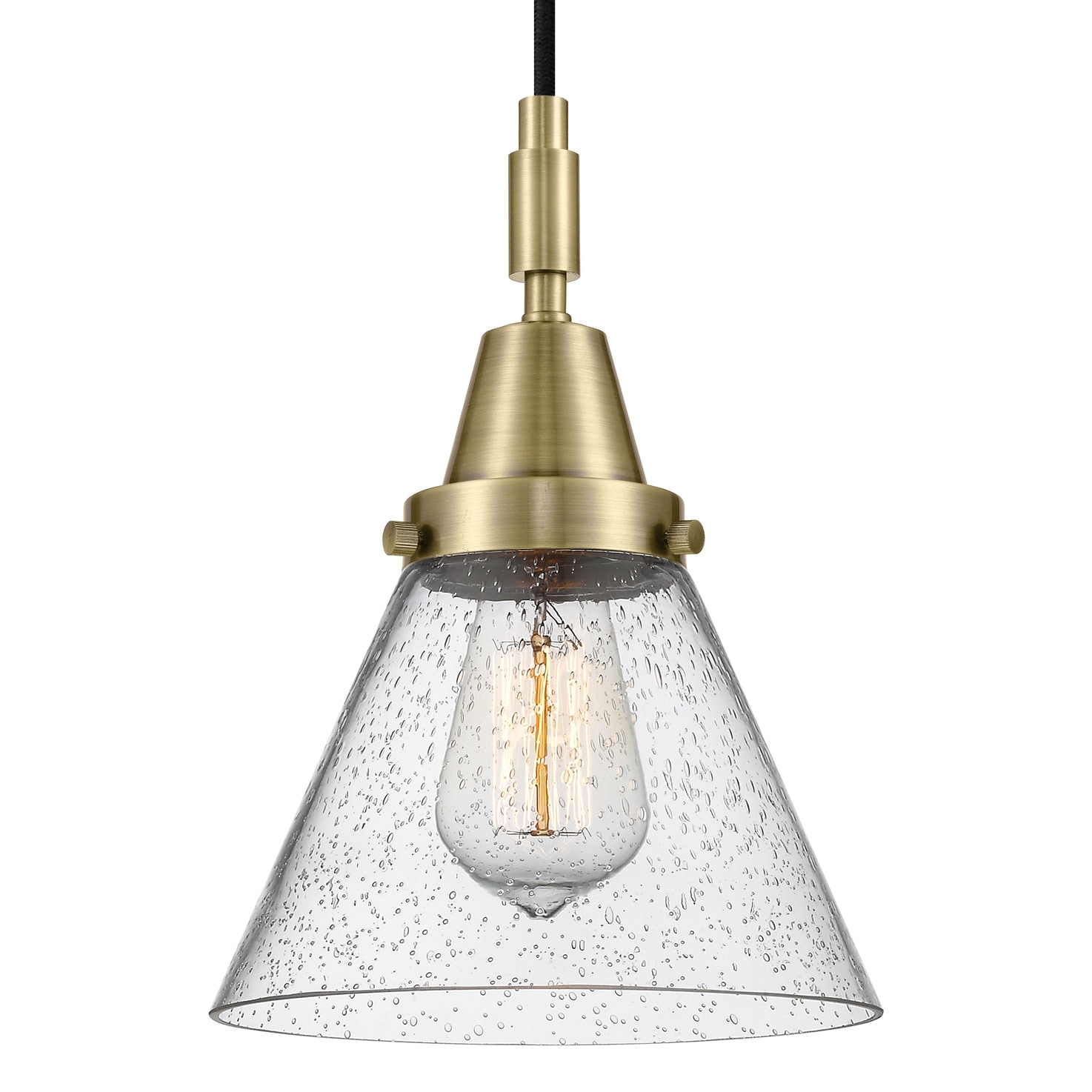Innovations Lighting 447-1P-G44 Cone 8" Wide Mini Pendant with Clear,