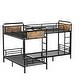 preview thumbnail 13 of 14, Queen Size Bunk Bed for 4 Kids,Metal Twin Bunk Triple Bed Frame