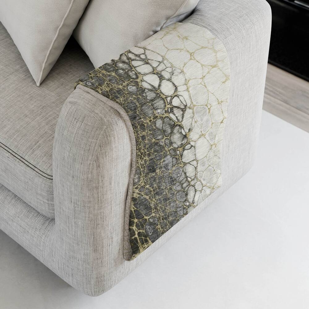 Premium Machine Washable Abstract Sherpa Throw Blanket