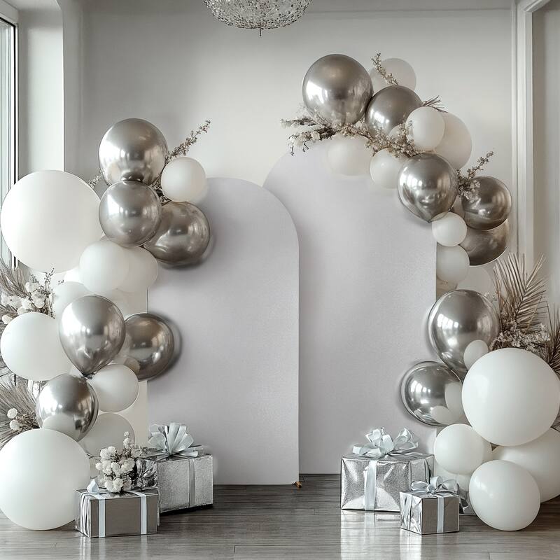 Wedding Arch Cover Double-Sided Spandex Fitted Arch Stand Covers Stretchy Backdrop Cover for Balloon Arches Birthday