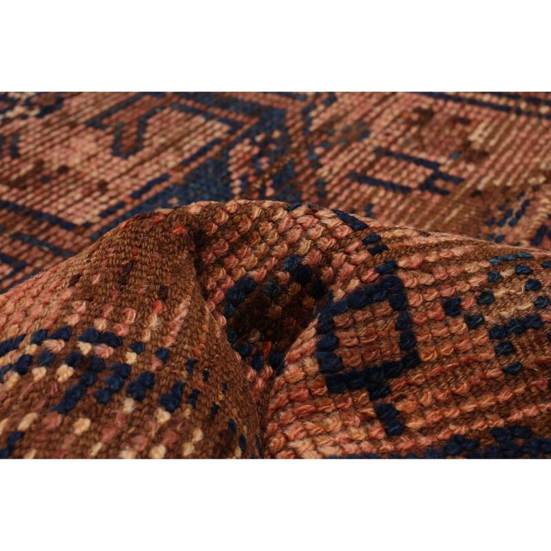 ECARPETGALLERY Hand-knotted Melis Vintage Copper Wool Rug - 3'1 x 10'11