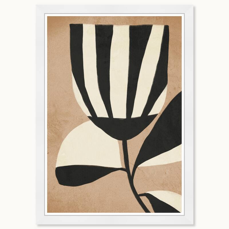 Wynwood Studio Flora Minimalist Framed Boho Minimalist Abstract Prints - 15 x 21 - White