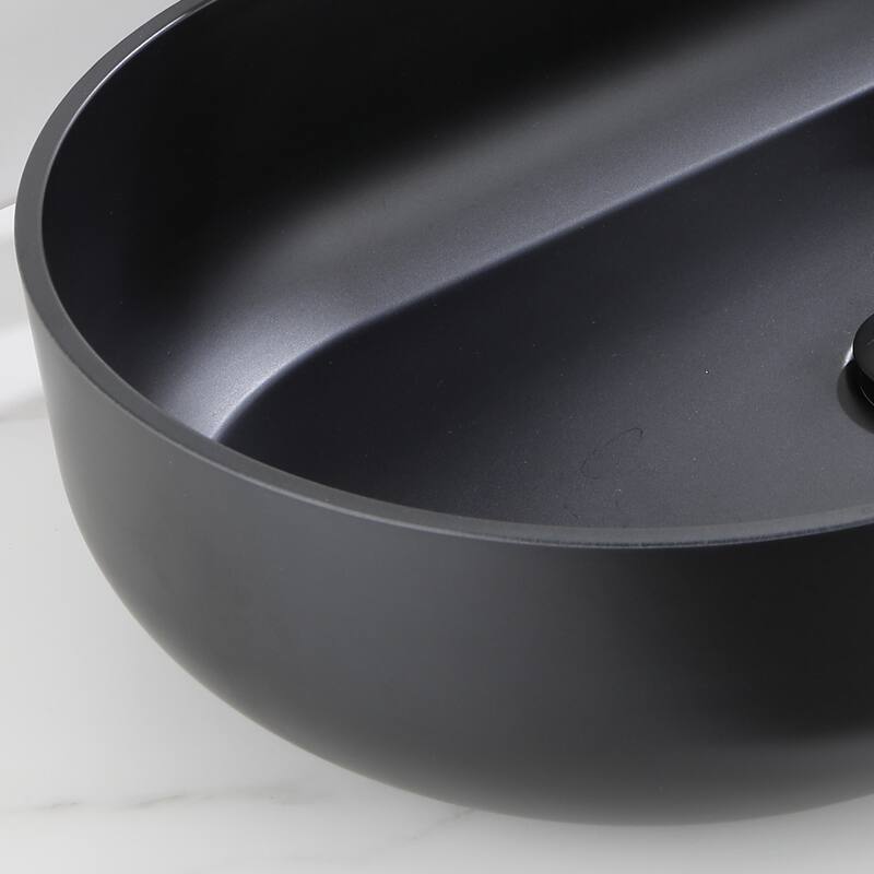 24" Modern Oval Above Bathroom Vessel Sink