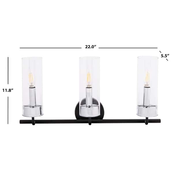 SAFAVIEH Lighting Remery 3-light LED Vanity Sconce - 22" W x 5.5" L x 11.8" H