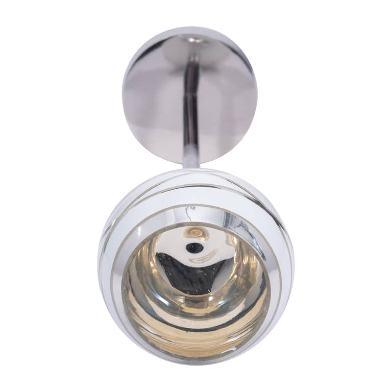 Sagebrook Home Modern Neutral White/silver Votive Classic and Sophistication Glass Candle Holder