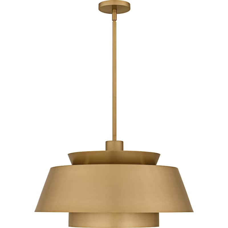 Lumi 3-Light Brushed Weathered Brass Pendant