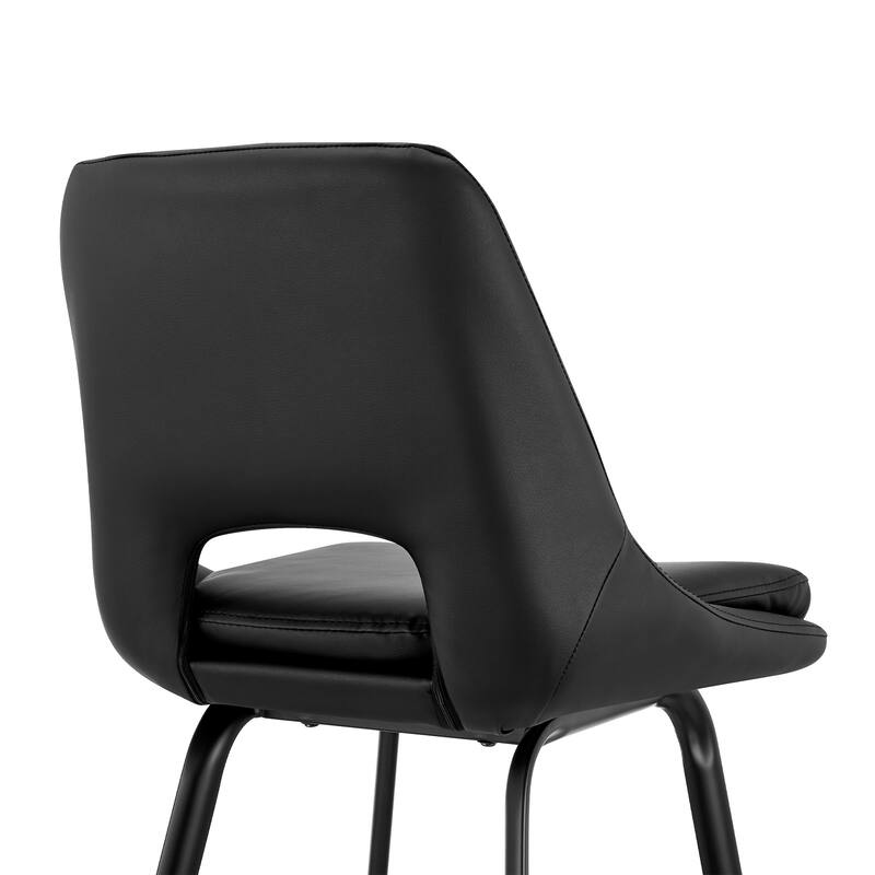 Carise Metal and Faux Leather Bar or Counter Swivel Stool