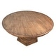 preview thumbnail 3 of 4, Nico 59-inch Round Reclaimed Pine Antique Natural Carved Pedestal Dining Table