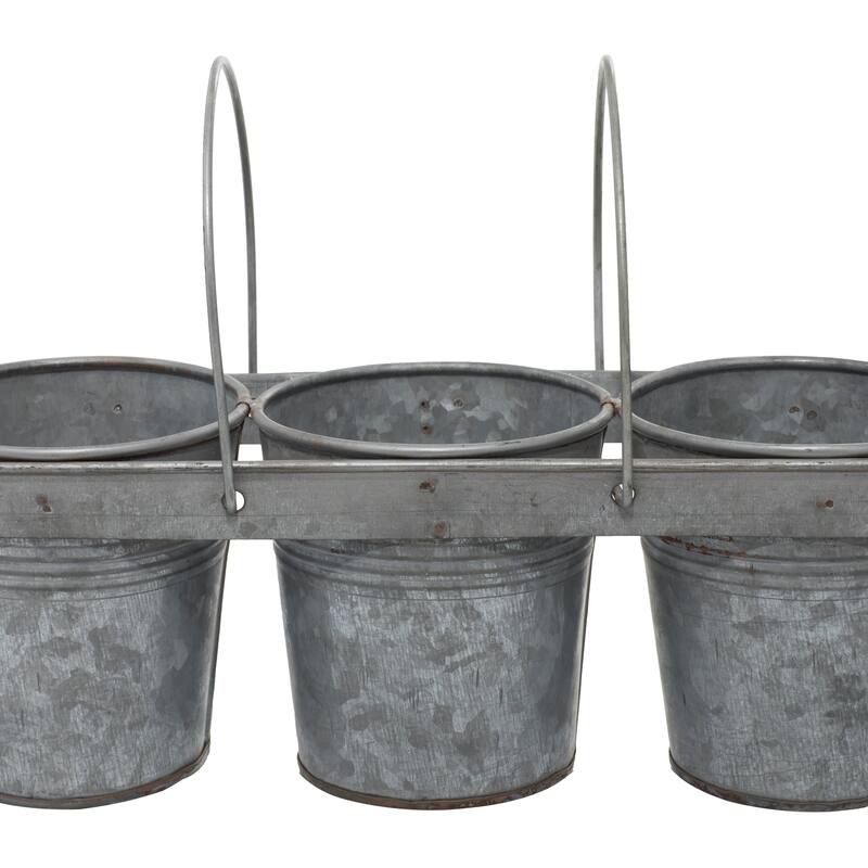 Grey Iron Farmhouse Planter 5 x 23 x 5 - 23 x 5 x 5