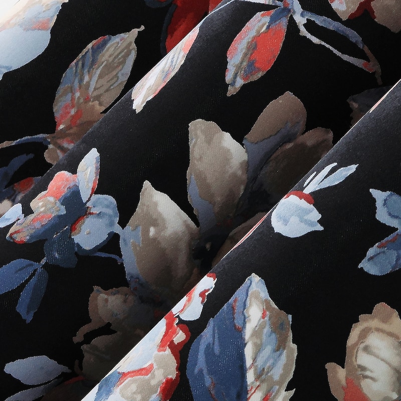 Sun Zero Irma Vintage Floral Blackout Grommet Curtain Panel, Single Panel