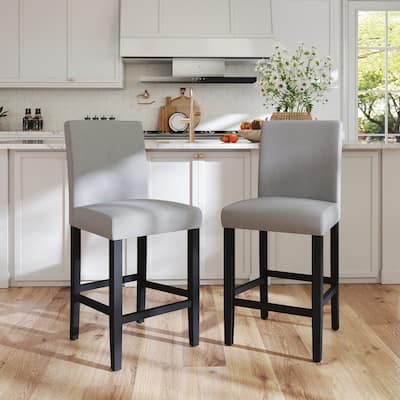 24 Inches Counter Height Bar Stools with Back Set of 2