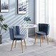 preview thumbnail 14 of 14, Modern dining chair(set of 2 ) with iron tube golden color legs, velvet and comfortable backrest