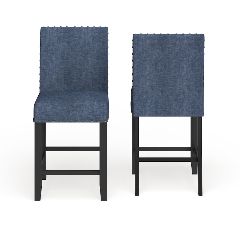 Strick & Bolton Gallaccio Contemporary 25-inch Fabric Stool (Set of 2)