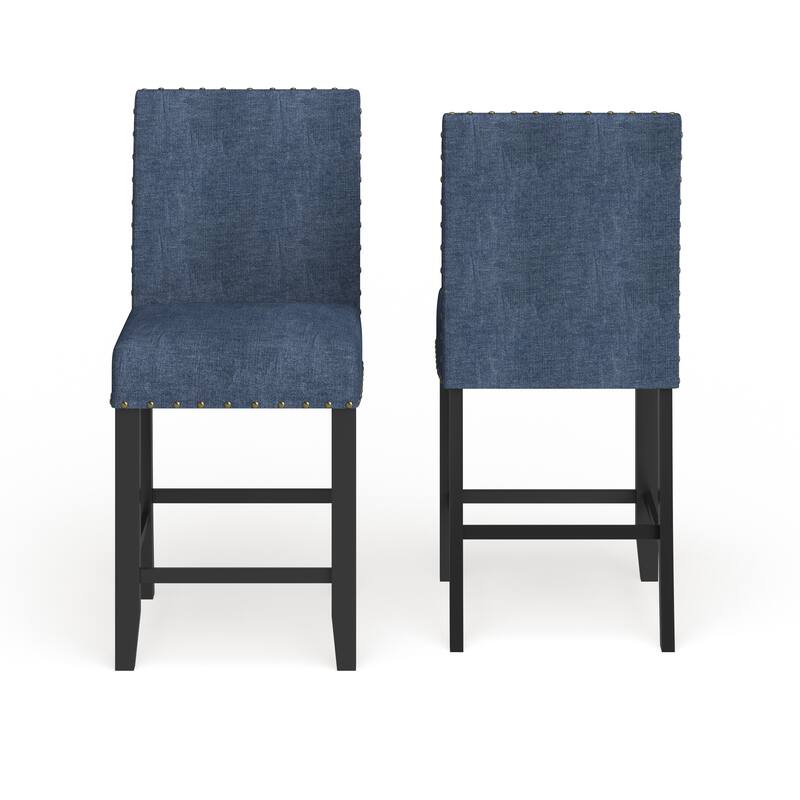 Strick & Bolton Gallaccio Contemporary 25-inch Fabric Stool (Set of 2)