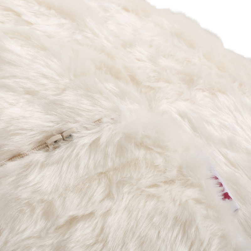 Schley Modern Glam 5 Foot Short Faux Fur Bean Bag by Christopher Knight Home