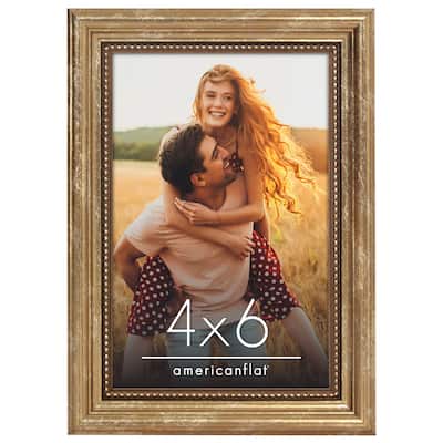 Americanflat Vintage Picture Frame Beaded Accents and Easle