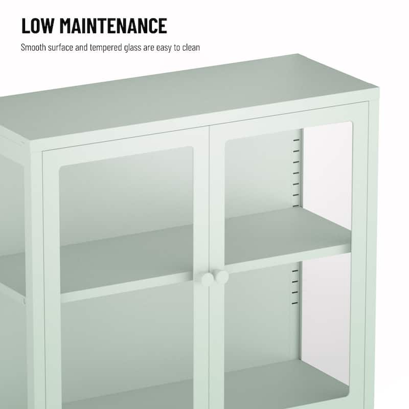 Four Glass Door Storage Cabinet