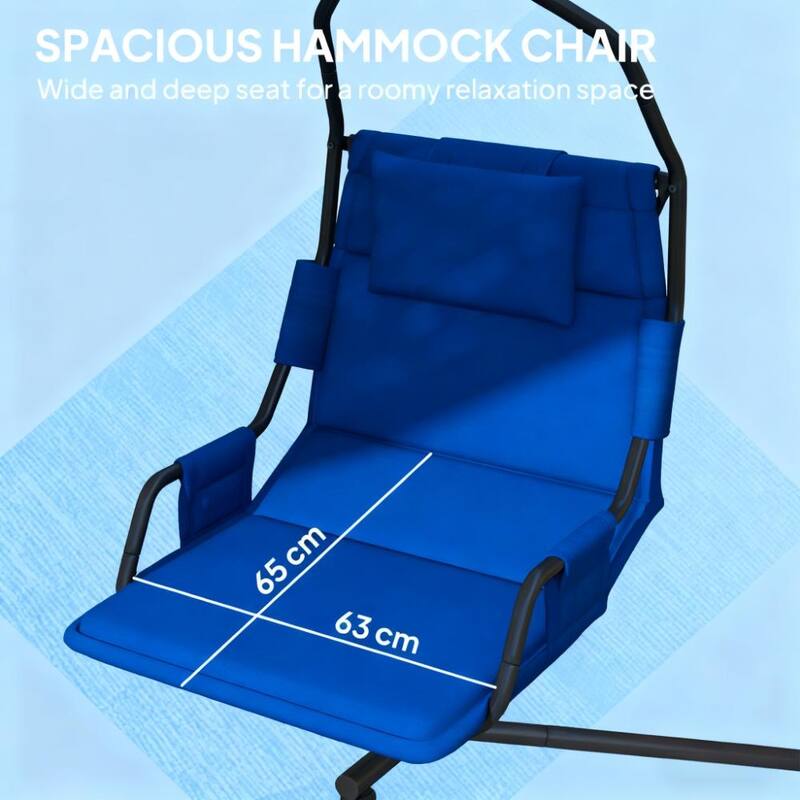 Steel Frame Hanging Swing Chair with Stand and Coating Cushion