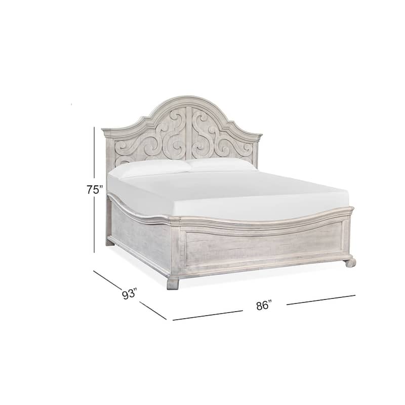 Magnussen Home Bronwyn Alabaster Shaped Panel Bed