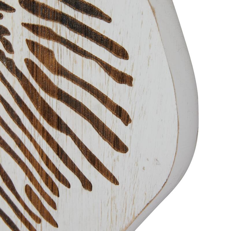 White Wood Fish Home Wall Decor with Hanging Rope (Set of 3)