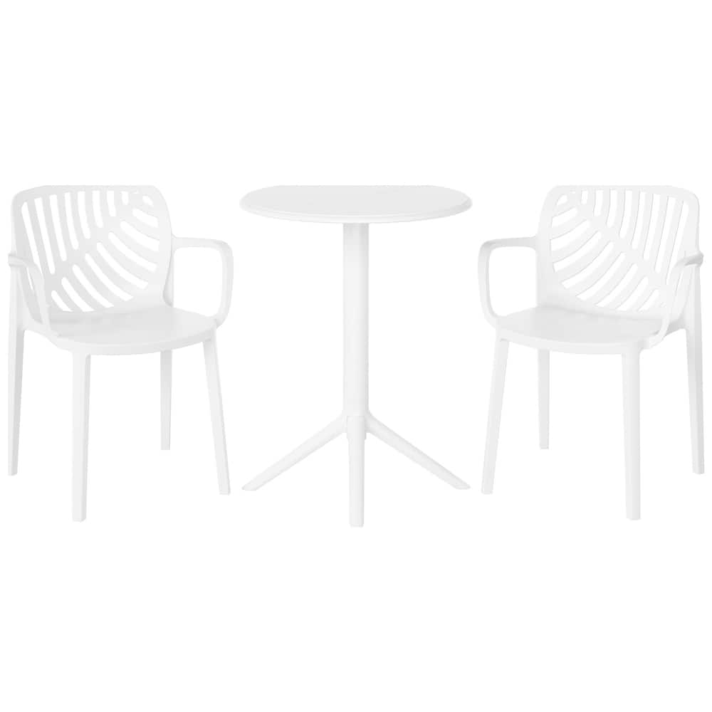 Frond and Form 2-Person Outdoor Round Bistro Dining Set
