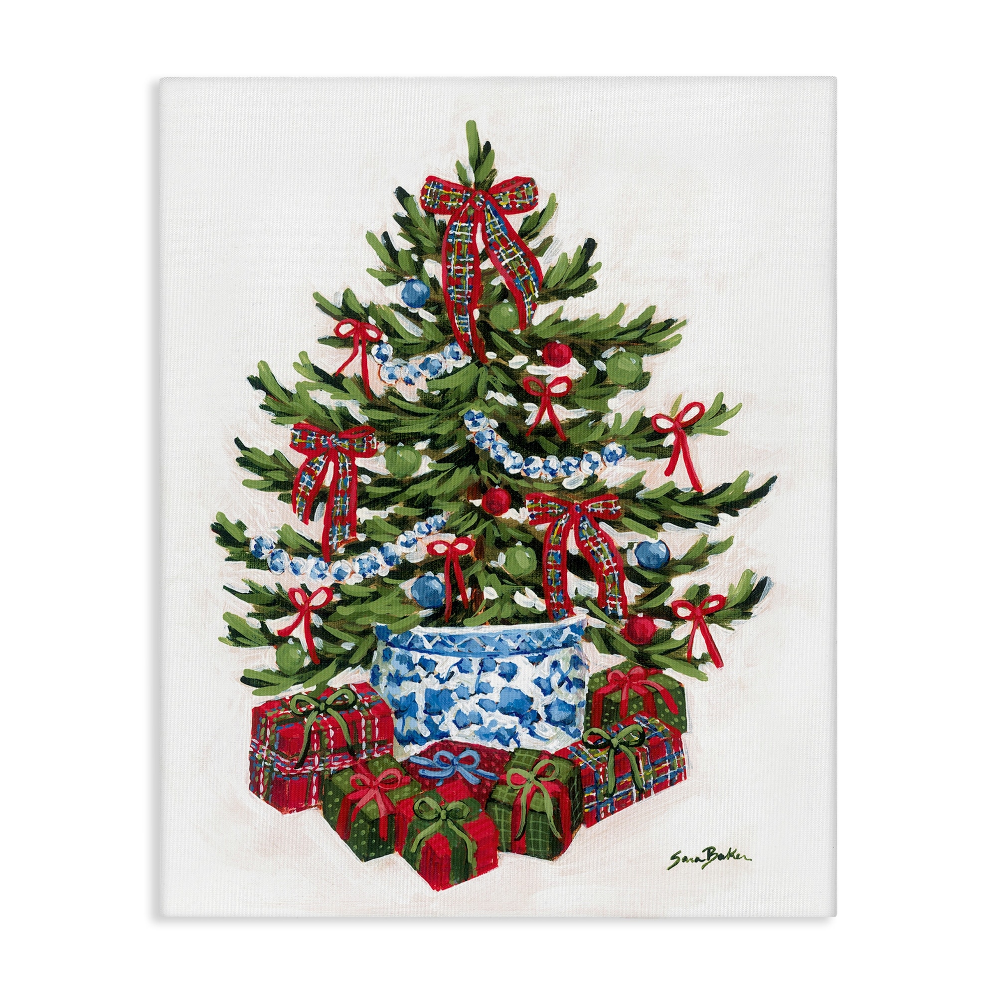 Stupell Festive Celebration Tree Canvas Wall Art Design By Sara Baker