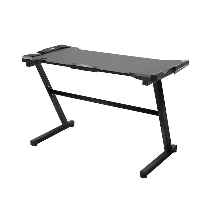 Quico Gaming Desk, Carbon Fiber Top and Z-shaped Iron Legs