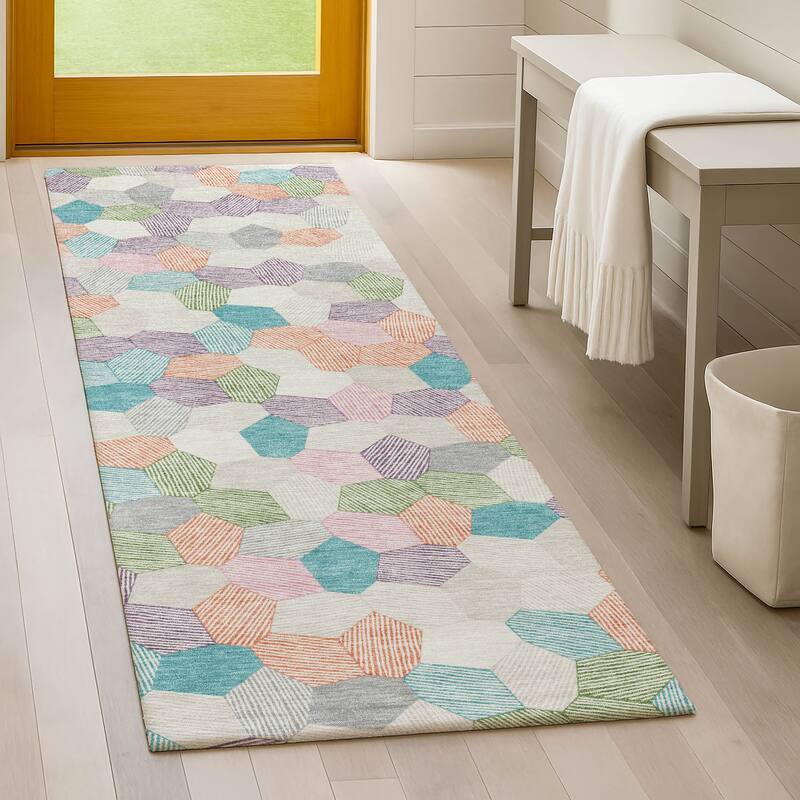 Machine Washable Indoor/ Outdoor Modern Loyd Chantille Rug