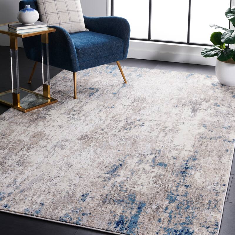 SAFAVIEH Vogue Adrielle Modern Abstract Rug - 4' x 6' - Blue/Grey - Rectangle