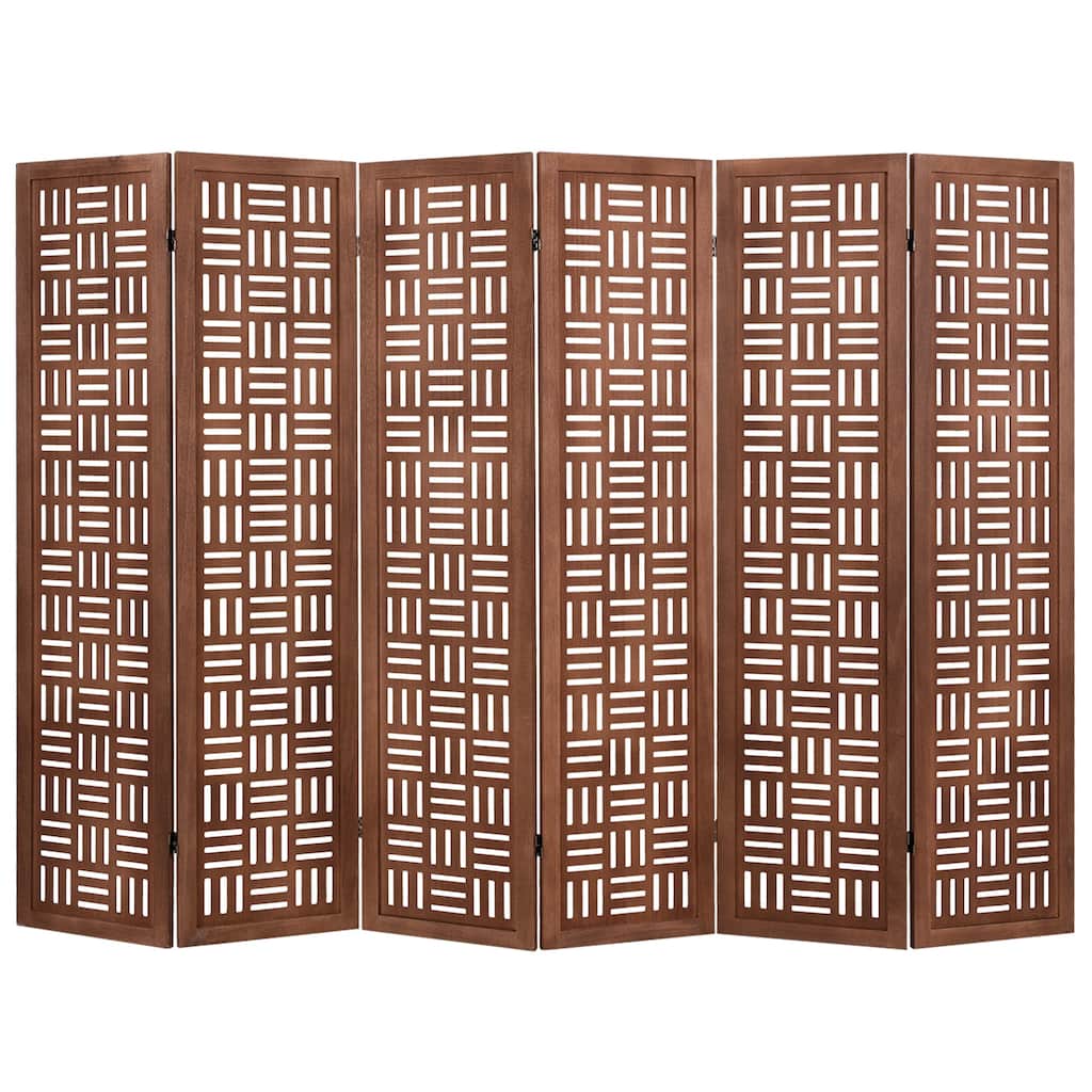 Gymax 6-Panel 5.5 FT Folding Partition Stand w/Double Action Metal