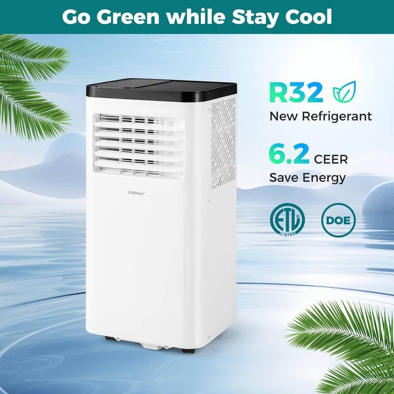 Costway 8000 BTU Portable Air Conditioner with Fan and Dehumidifier - See Details