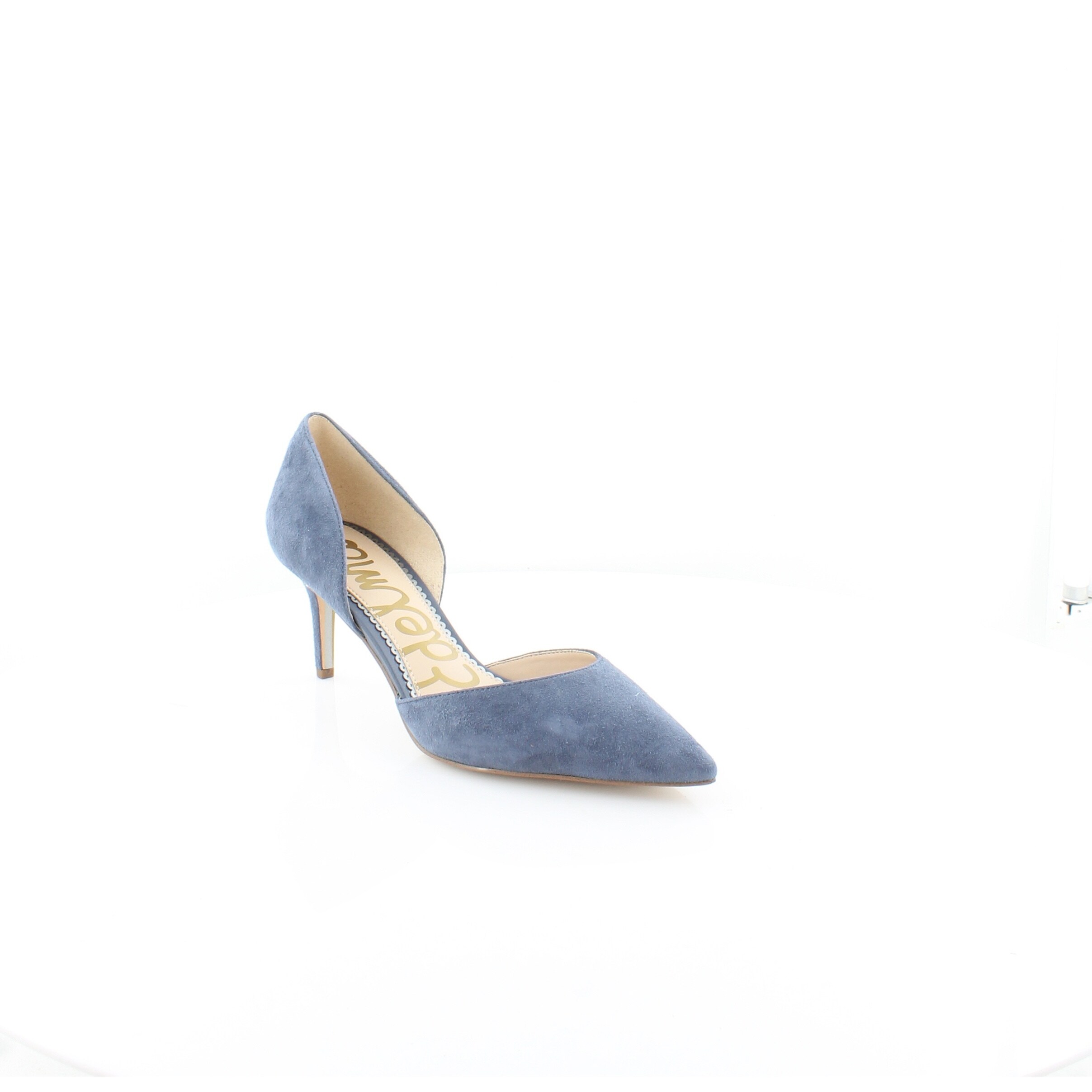 sam edelman blue suede heels