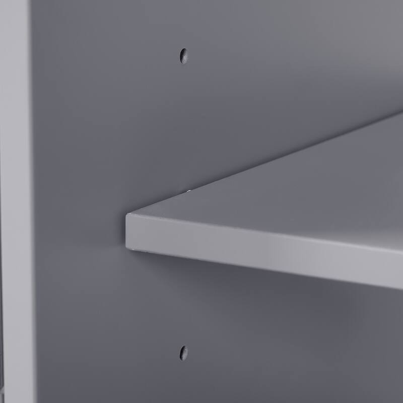 Bathroom Vanity With Ceramic Sink Combo , 4 Drawers And 1 Door, Versatile Storage, Adjustable Shelf, Solid Wood Frame