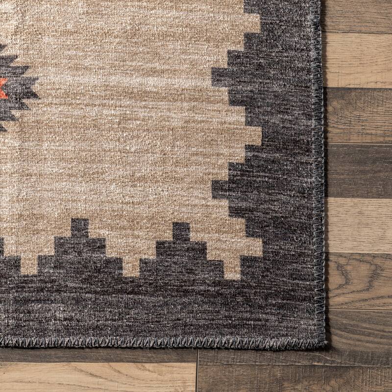 Nuloom Imelda SpinClean Aztec Machine Washable Area Rug