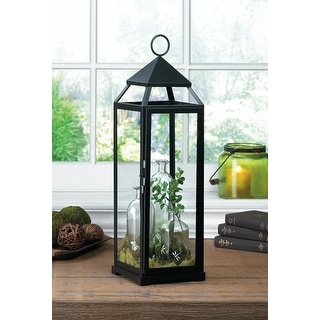 Tall Amber Moroccan Style Candle Crafted Lantern Serene Glow Removable Panel