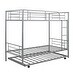 preview thumbnail 4 of 16, Contemporary Twin-Over-Twin Metal Bunk Bed With Trundle,Can be Divided into two beds,No Box Spring needed