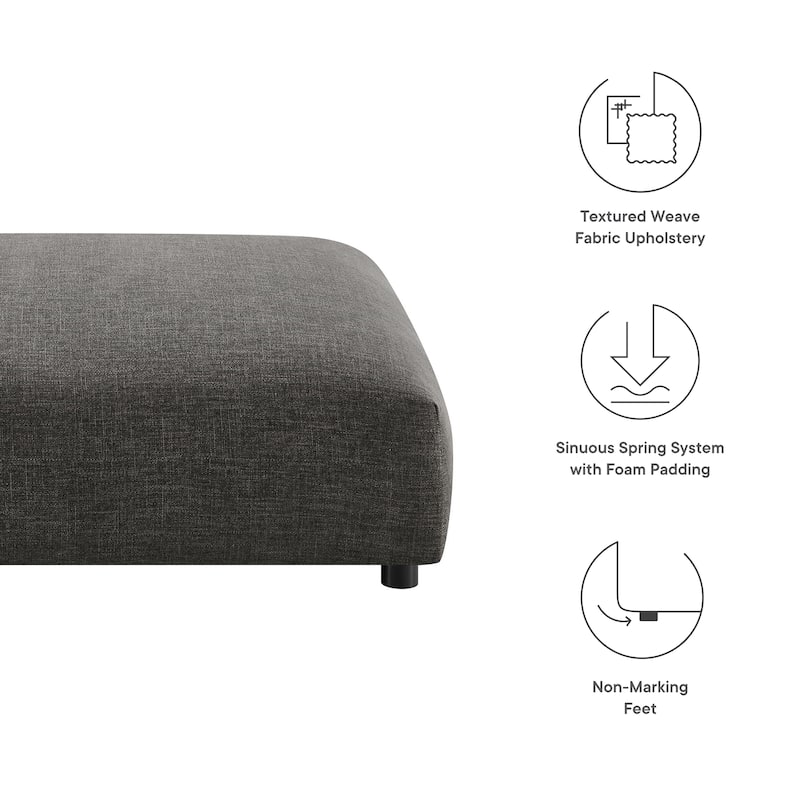 Solace Modular Upholstered Fabric Ottoman