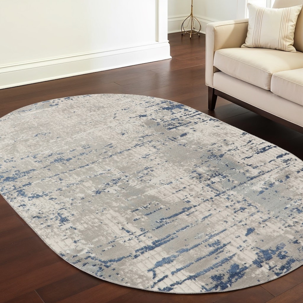 Loyaj Power Loomed Abstract Modern Durable Area Rug By HomeRoots