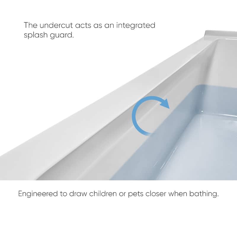 Whitehaus WHAB6030-L Bathhaus 60" Three Wall Alcove Acrylic Soaking