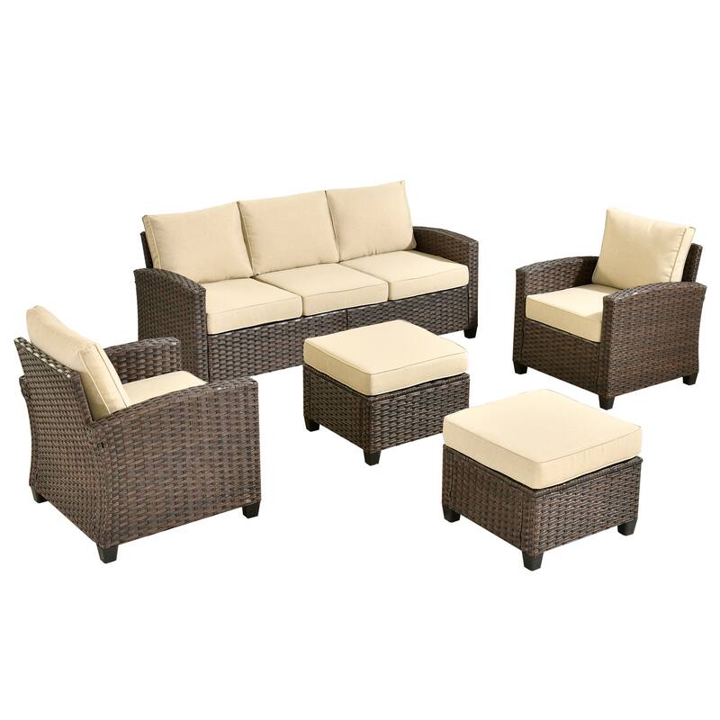 XIZZI 5-piece Patio Furniture Conversation Seating Set