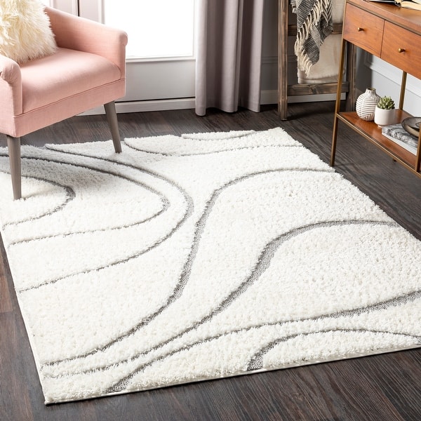 Jemele Transitional Wave Plush Area Rug On Sale Overstock 31730574