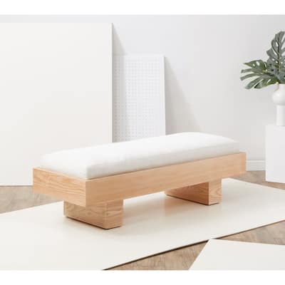 SAFAVIEH Couture Collection Karmen White Wood Bench - 52" W x 20" D x 17" H