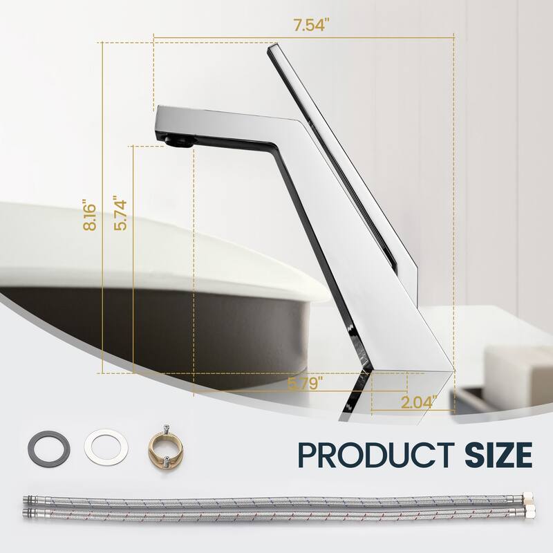 8"H Solid Brass Creative Single-Handle Bathroom Faucet